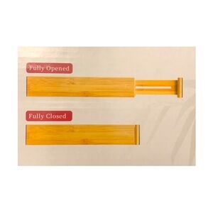 💕 Spring loaded adjustable bamboo wood drawer dividers, effortless insta…